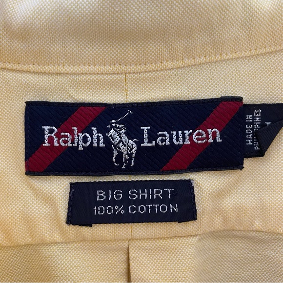Ralph Lauren Yellow Casual Button Down Shirt - Picture 7 of 8